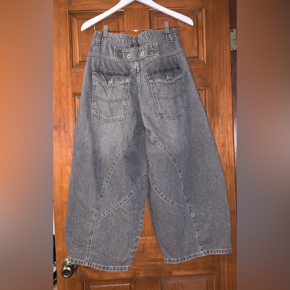 COLLUSION XL balloon X006 barrel jeans washed grey 24 x 26 super baggy wide - Picture 8 of 13